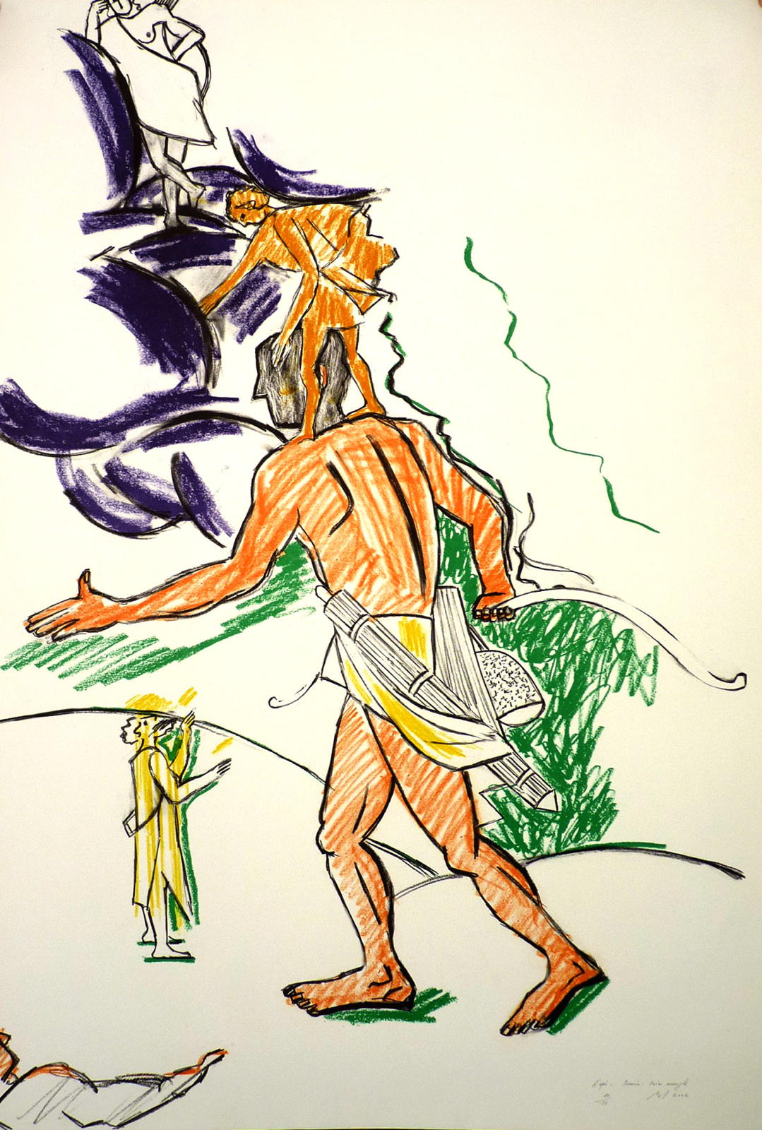 D'apr�s... Poussin. Orion aveugle, 2002